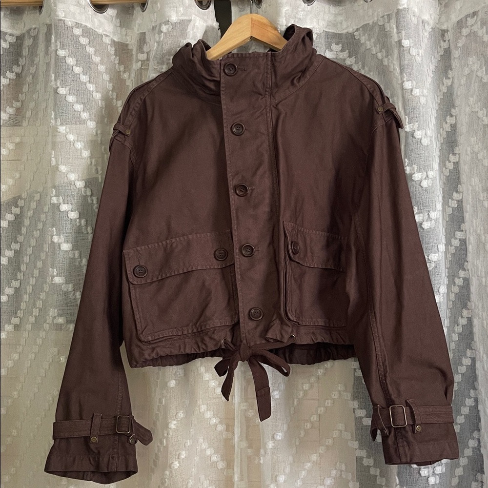 New Rowan Finnian Hooded Utility Jacket - Mountain Ridge Brown - M - Picture 17 of 17